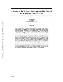 A Review of the Evidence for Existential Risk from AI via Misaligned
  Power-Seeking