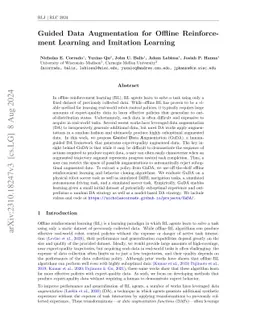 Guided Data Augmentation for Offline Reinforcement Learning and
  Imitation Learning