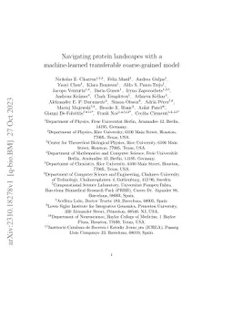 Navigating protein landscapes with a machine-learned transferable
  coarse-grained model