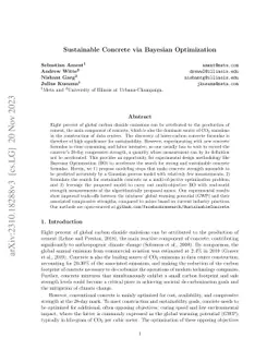 Sustainable Concrete via Bayesian Optimization