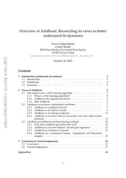 Overview of AdaBoost : Reconciling its views to better understand its
  dynamics