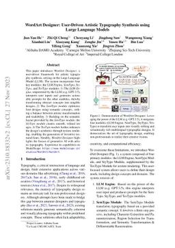 WordArt Designer: User-Driven Artistic Typography Synthesis using Large
  Language Models
