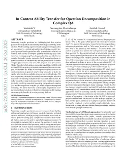 In-Context Ability Transfer for Question Decomposition in Complex QA