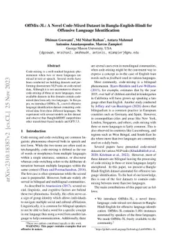 OffMix-3L: A Novel Code-Mixed Dataset in Bangla-English-Hindi for
  Offensive Language Identification