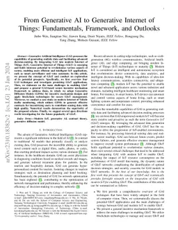 From Generative AI to Generative Internet of Things: Fundamentals,
  Framework, and Outlooks