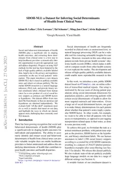 SDOH-NLI: a Dataset for Inferring Social Determinants of Health from
  Clinical Notes
