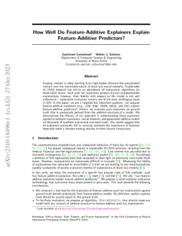 How Well Do Feature-Additive Explainers Explain Feature-Additive
  Predictors?