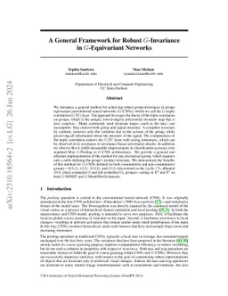 A General Framework for Robust G-Invariance in G-Equivariant Networks