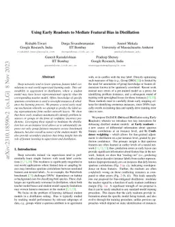 Using Early Readouts to Mediate Featural Bias in Distillation