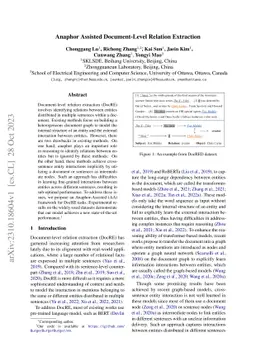 Anaphor Assisted Document-Level Relation Extraction