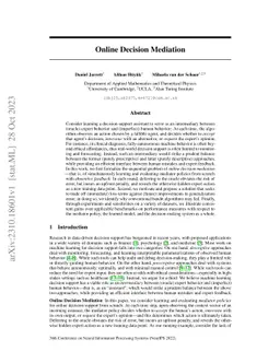 Online Decision Mediation
