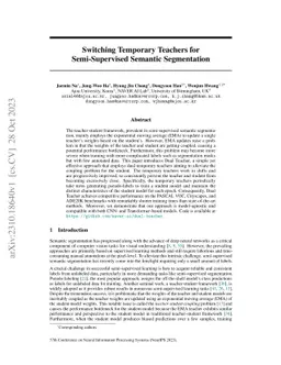 Switching Temporary Teachers for Semi-Supervised Semantic Segmentation