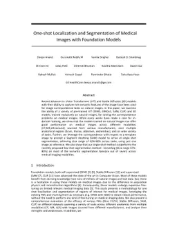 One-shot Localization and Segmentation of Medical Images with Foundation
  Models