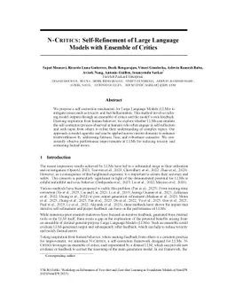 N-Critics: Self-Refinement of Large Language Models with Ensemble of
  Critics