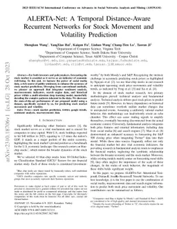 ALERTA-Net: A Temporal Distance-Aware Recurrent Networks for Stock
  Movement and Volatility Prediction