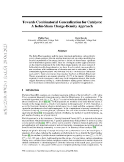 Towards Combinatorial Generalization for Catalysts: A Kohn-Sham
  Charge-Density Approach