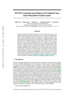 WCLD: Curated Large Dataset of Criminal Cases from Wisconsin Circuit
  Courts