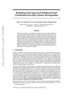 Rethinking Semi-Supervised Imbalanced Node Classification from Bias-Variance Decomposition