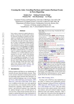 Crossing the Aisle: Unveiling Partisan and Counter-Partisan Events in
  News Reporting
