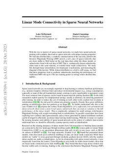 Linear Mode Connectivity in Sparse Neural Networks