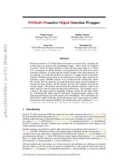 PrObeD: Proactive Object Detection Wrapper