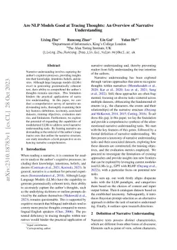 Are NLP Models Good at Tracing Thoughts: An Overview of Narrative
  Understanding