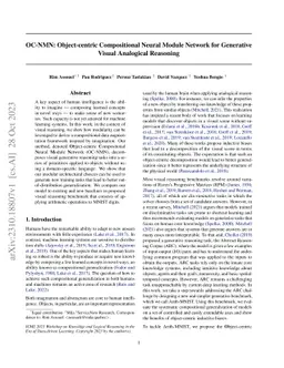 OC-NMN: Object-centric Compositional Neural Module Network for
  Generative Visual Analogical Reasoning