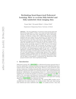 Rethinking Semi-Supervised Federated Learning: How to co-train
  fully-labeled and fully-unlabeled client imaging data