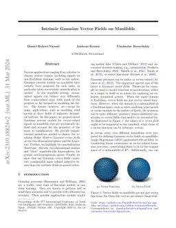 Intrinsic Gaussian Vector Fields on Manifolds