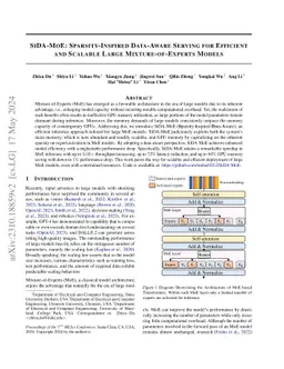 SiDA-MoE: Sparsity-Inspired Data-Aware Serving for Efficient and
  Scalable Large Mixture-of-Experts Models