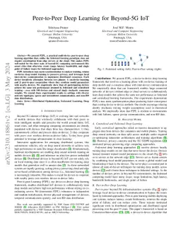 Peer-to-Peer Deep Learning for Beyond-5G IoT