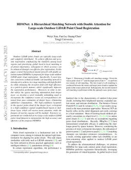 HDMNet: A Hierarchical Matching Network with Double Attention for
  Large-scale Outdoor LiDAR Point Cloud Registration