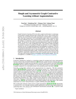 Simple and Asymmetric Graph Contrastive Learning without Augmentations