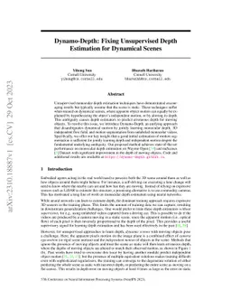 Dynamo-Depth: Fixing Unsupervised Depth Estimation for Dynamical Scenes