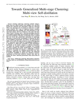 Towards Generalized Multi-stage Clustering: Multi-view Self-distillation