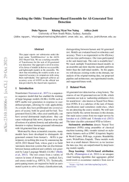 Stacking the Odds: Transformer-Based Ensemble for AI-Generated Text
  Detection