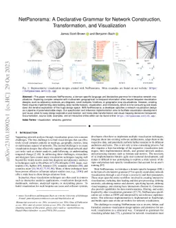 NetPanorama: A Declarative Grammar for Network Construction,
  Transformation, and Visualization