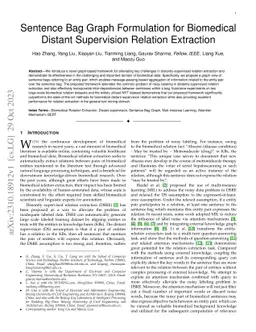 Sentence Bag Graph Formulation for Biomedical Distant Supervision
  Relation Extraction