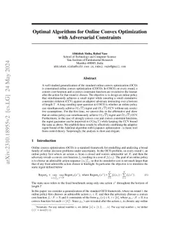 Optimal Algorithms for Online Convex Optimization with Adversarial
  Constraints
