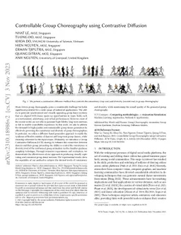 Controllable Group Choreography using Contrastive Diffusion