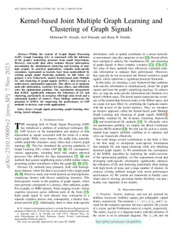 Kernel-based Joint Multiple Graph Learning and Clustering of Graph
  Signals