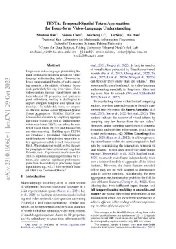 TESTA: Temporal-Spatial Token Aggregation for Long-form Video-Language
  Understanding