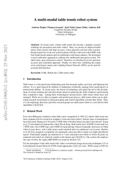 A multi-modal table tennis robot system