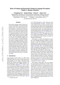 Roles of Scaling and Instruction Tuning in Language Perception: Model
  vs. Human Attention