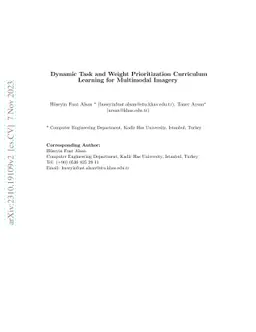Dynamic Task and Weight Prioritization Curriculum Learning for
  Multimodal Imagery