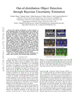 Out-of-distribution Object Detection through Bayesian Uncertainty
  Estimation