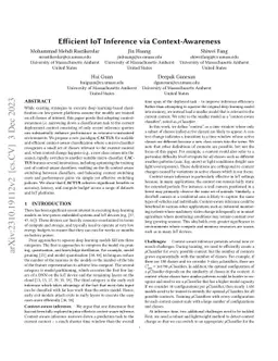 Efficient IoT Inference via Context-Awareness