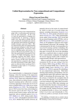Unified Representation for Non-compositional and Compositional
  Expressions
