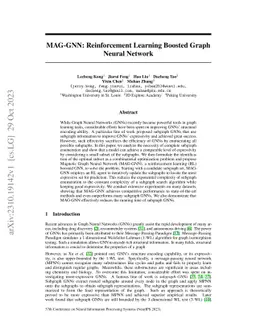 MAG-GNN: Reinforcement Learning Boosted Graph Neural Network