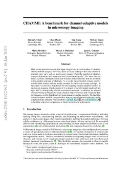 CHAMMI: A benchmark for channel-adaptive models in microscopy imaging
